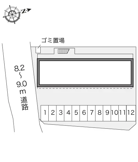 ★手数料０円★久留米市御井朝妻 月極駐車場